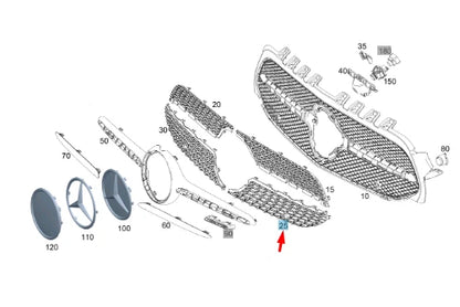 NEW MB A W177 FRONT BUMPER RADIATOR GRILLE LEFT LOWER PART A1778883900