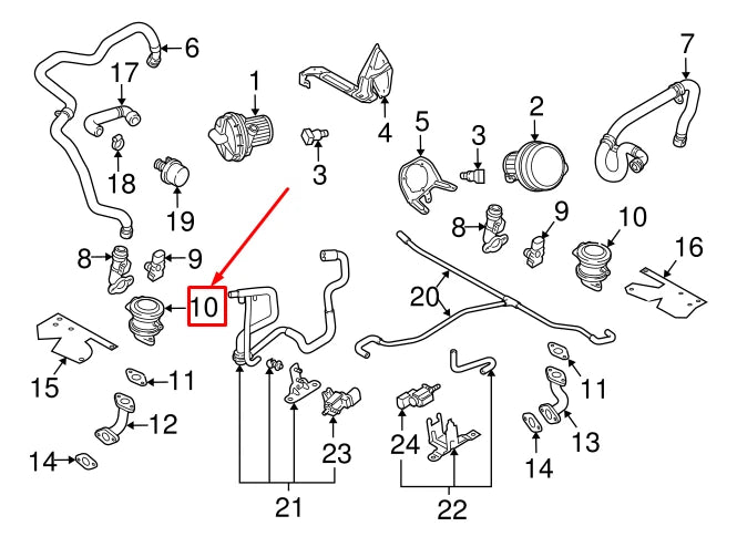 NEW AUDI R8 SPYDER 42 EGR VALVE 07L131101N ORIGINAL