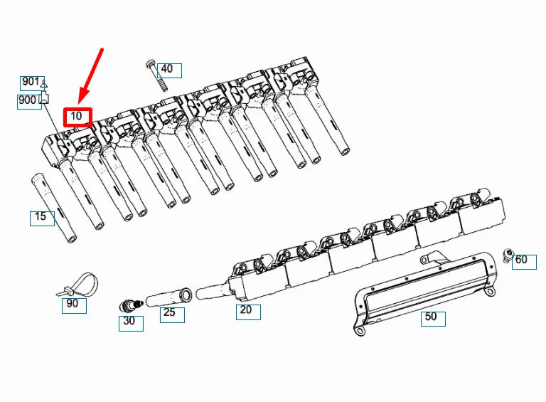 NEW MERCEDES-BENZ S W222 IGNITION COIL A2799060060 ORIGINAL