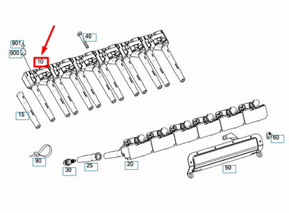 NEW MERCEDES-BENZ S W222 IGNITION COIL A2799060060 ORIGINAL