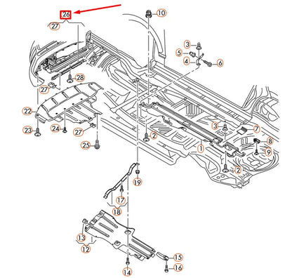 NEW AUDI Q7 4L UNDERBODY TRIM CONNECTING PIECE 7L8825195A