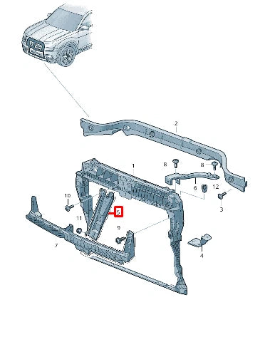 NEW VOLKSWAGEN ATLAS CA1 TERAMONT LOCK CARRIER SUPPORT 3CN805567 ORIGINAL