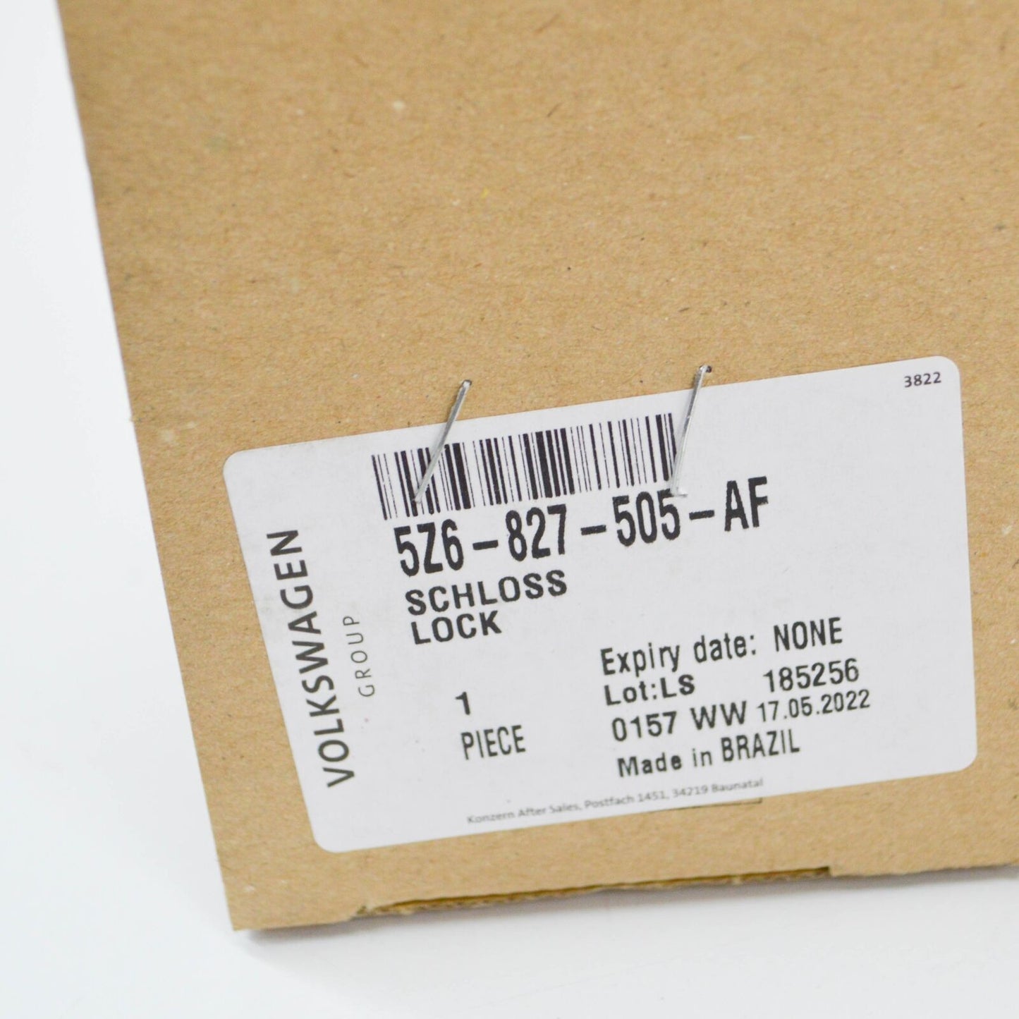 NEW VW FOX 5Z TAILGATE LOCK 5Z6827505AF ORIGINAL