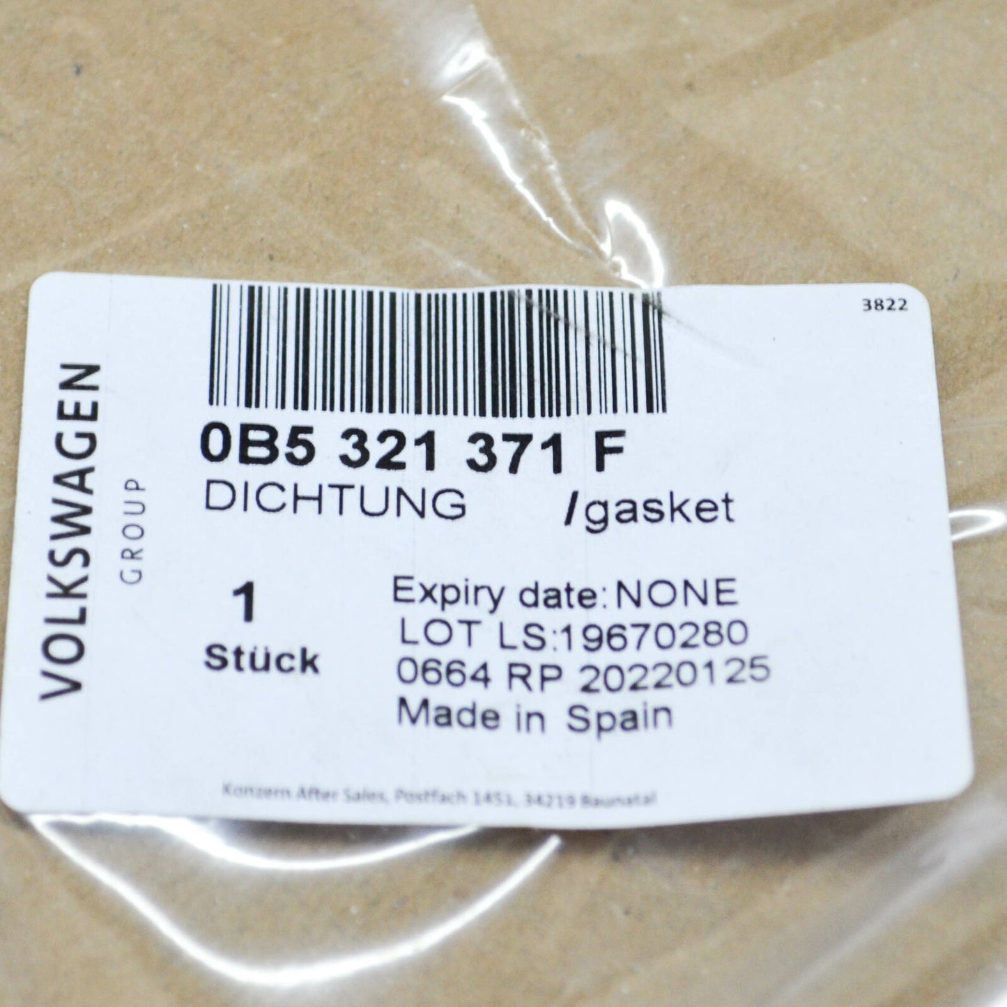 NEW AUDI A6 C7 AUTOMATIC TRANSMISSION OIL PAN GASKET 0B5321371F ORIGINAL