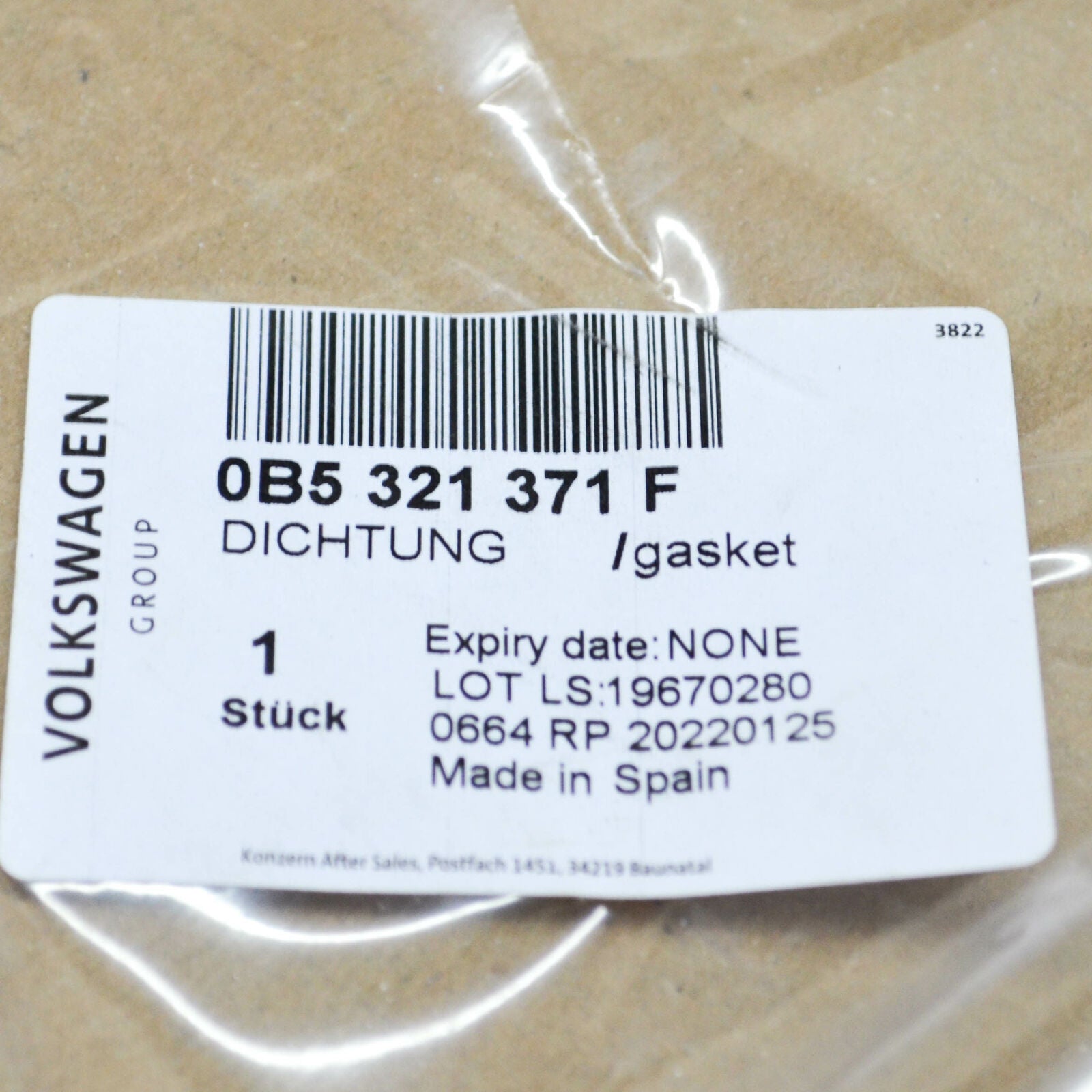 NEW AUDI A6 C7 AUTOMATIC TRANSMISSION OIL PAN GASKET 0B5321371F ORIGINAL