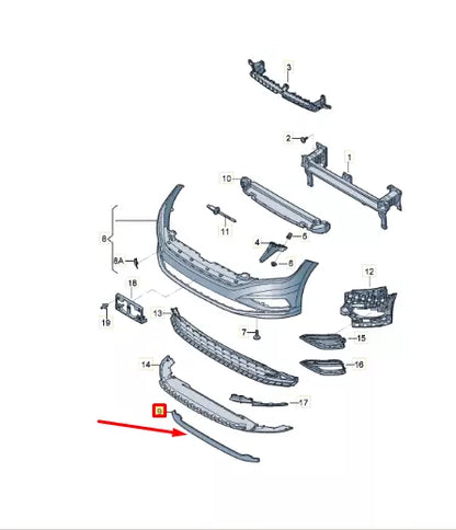 NEW VOLKSWAGEN JETTA MK7 A7 FRONT BUMPER LOWER CROSS MEMBER 17A807651A