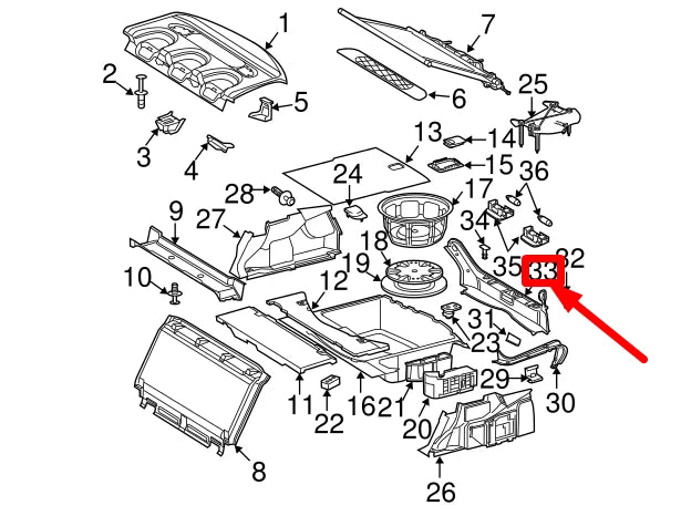 NEW MERCEDES-BENZ E W211 TRUNK LOADING SILL TRIM A21169001009051 ORIGINAL