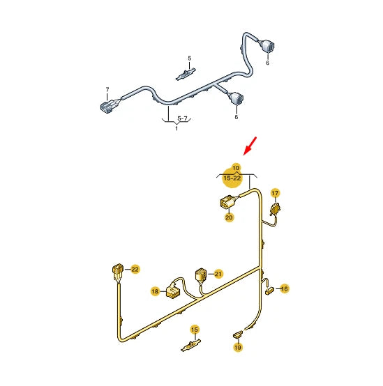 NEW VW TRANSPORTER VI T6 SLIDING DOOR ADAPTER CABLE LOOM 7E0971692A