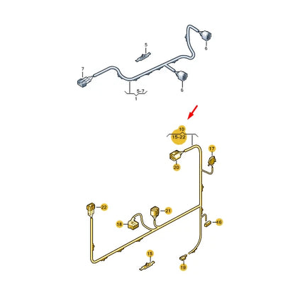NEW VW TRANSPORTER VI T6 SLIDING DOOR ADAPTER CABLE LOOM 7E0971692A
