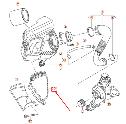 NEW AUDI A6 C7 INTAKE AIR DUCT 4G0129624L ORIGINAL