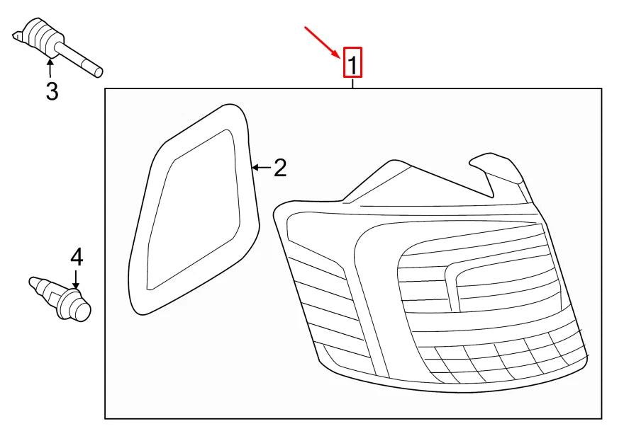 NEW VW JETTA MK6 16 REAR OUTER LEFT TAILLIGHT 5C6945207D ORIGINAL