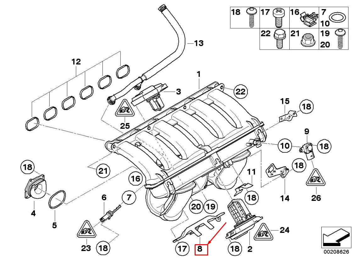 NEW BMW Z4 ROADSTER E89 ENGINE VENTILATION VALVE BRACKET 11617572643 ORIGINAL