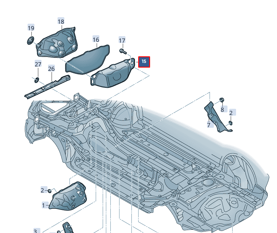 new audi rsq8 4mn front panel water box 4m0819523a original
