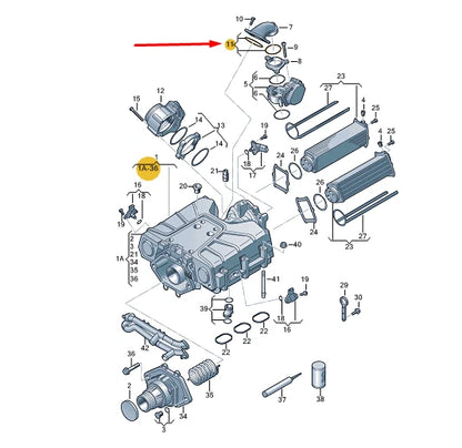 NEW VW TOUAREG 7P MK2 THROTTLE PIPE UNION GASKET SET 06E198012B ORIGINAL