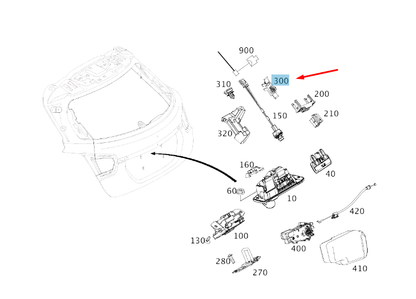 new mb gla x156 rear end door park assist camera bracket a2315454940 original