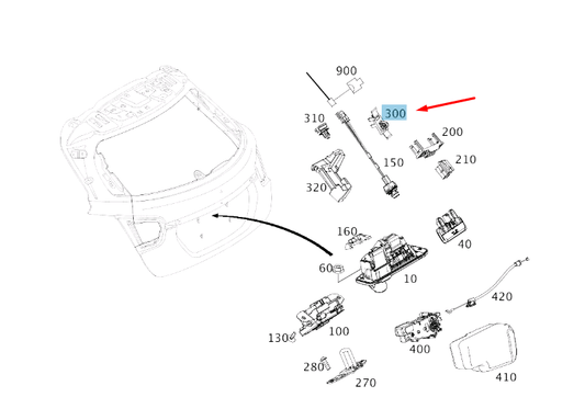 new mb gla x156 rear end door park assist camera bracket a2315454940 original