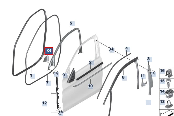 NEW BMW X6 F16 M F86 FRONT LEFT DOOR LOUDSPEAKER GRILLE TRIM 51417412267