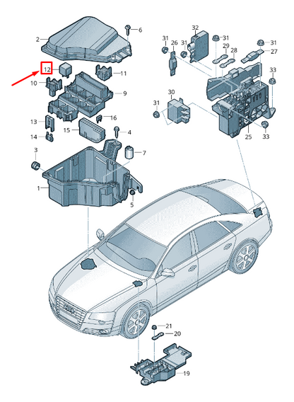 new audi a8 4h glow plug control unit 4l1907282a original