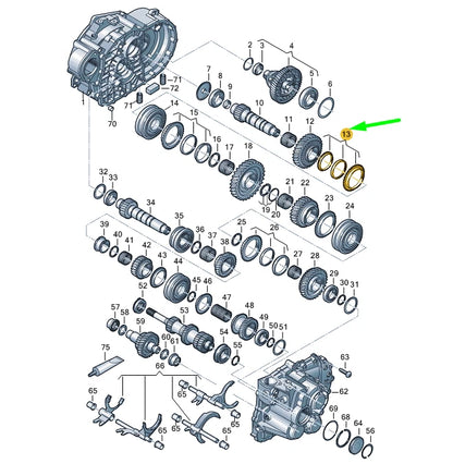 NEW AUDI Q3 F3 1./2. GEAR SYNCHRO RINGS SET 0A5311197B ORIGINAL