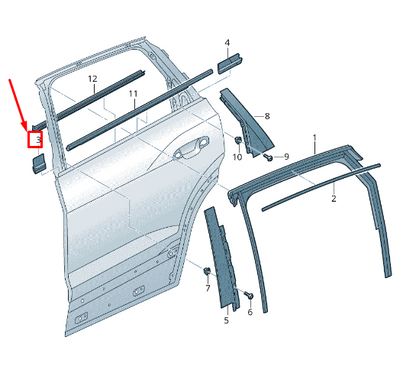 new audi e-tron gen rear right door shell seal 4ke867370 original
