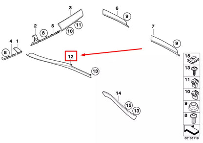 NEW BMW X5 E70 FRONT LEFT CENTER CONSOLE TRIM 51166969541 6969541 ORIGINAL