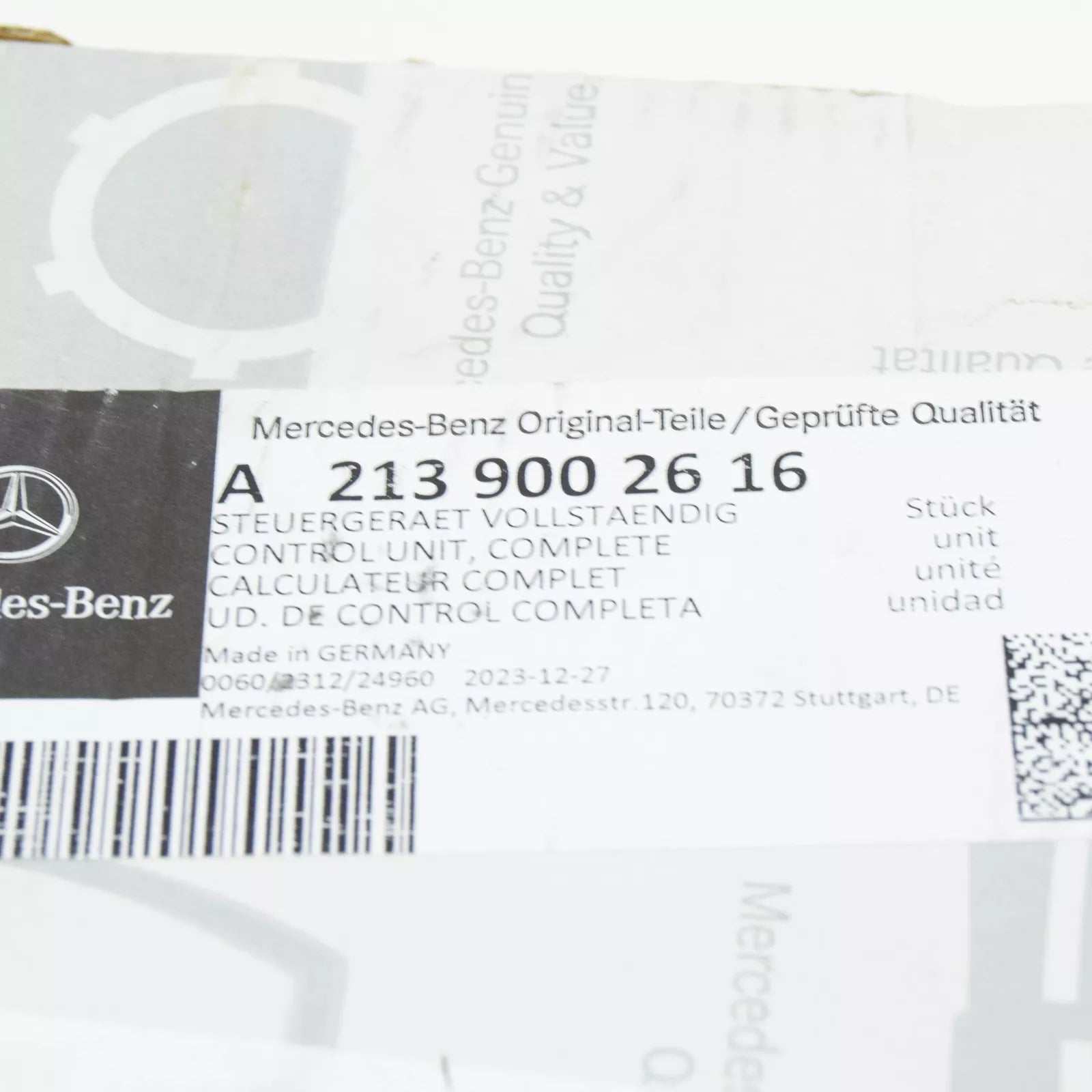 NEW MERCEDES-BENZ E-CLASS W213 HEADLIGHT CONTROL UNIT A2139002616 ORIGINAL