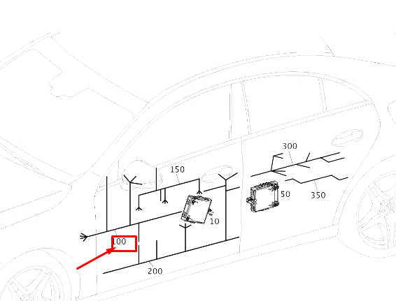 new mercedes-benz cla c118 front door wiring harness a1185403015 original
