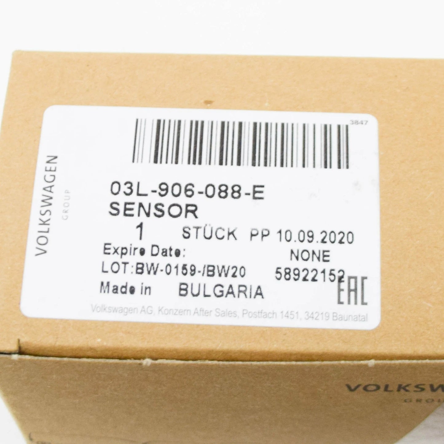 NEW AUDI A4 B8 EXHAUST GAS TEMPERATURE SENSOR 03L906088E