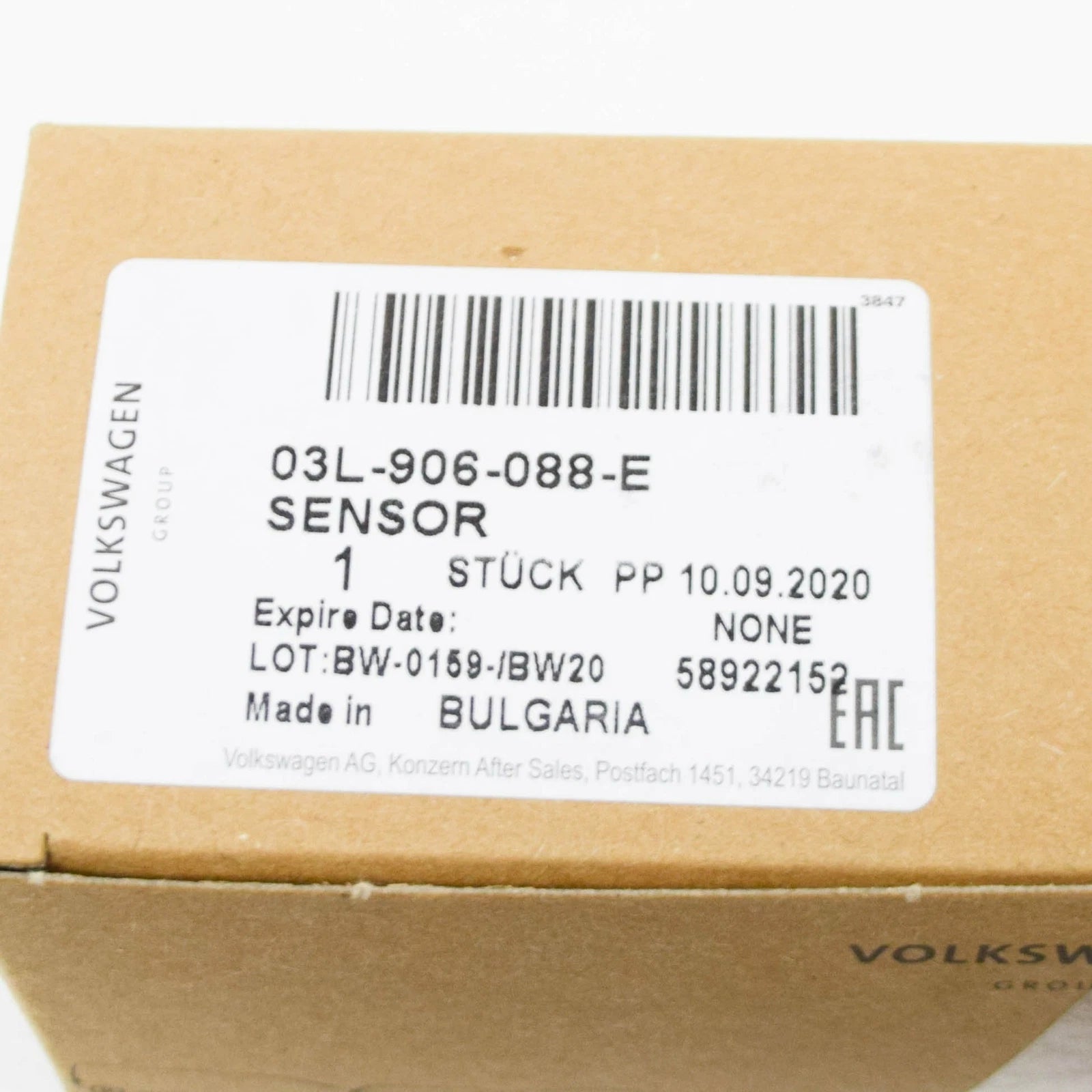 NEW AUDI A4 B8 EXHAUST GAS TEMPERATURE SENSOR 03L906088E