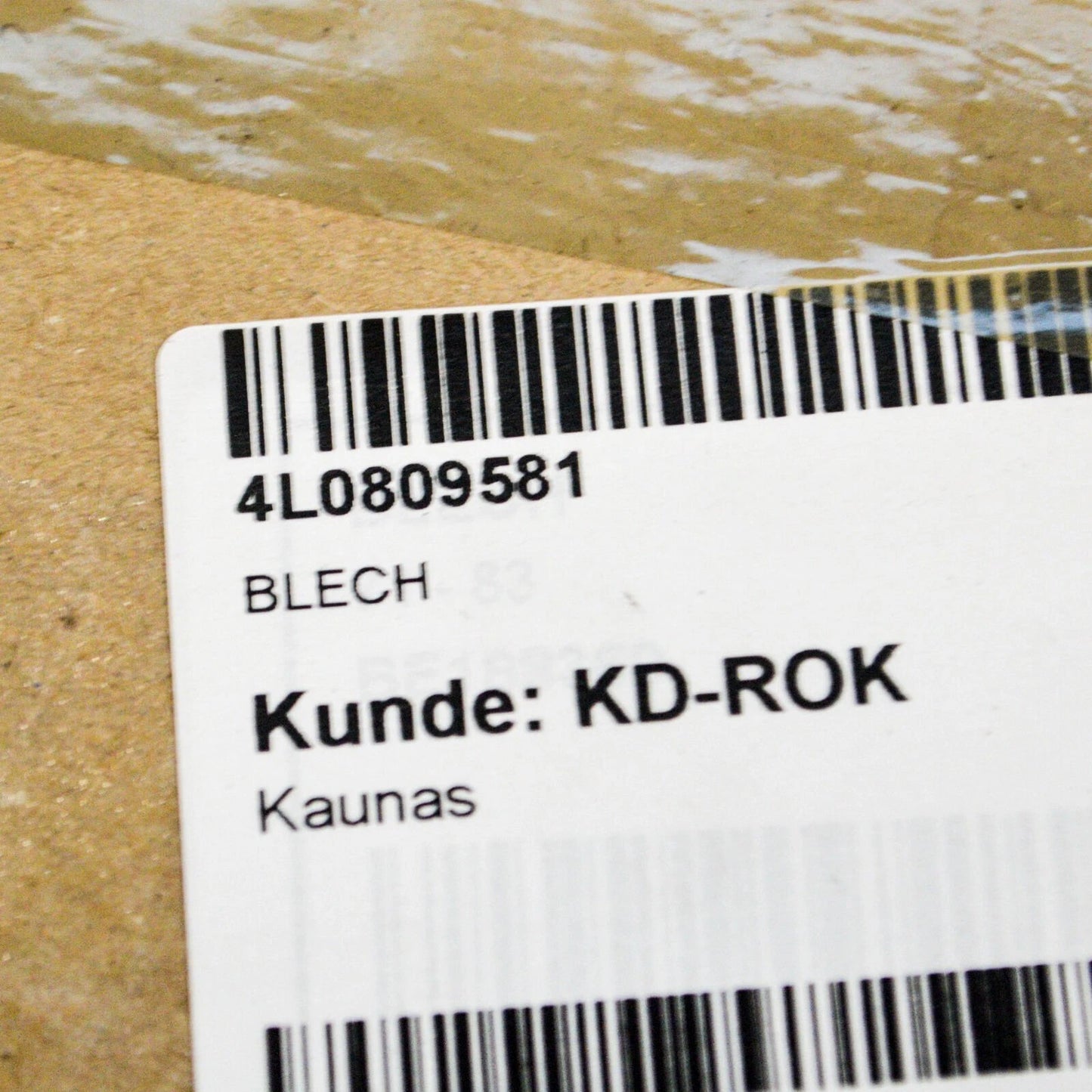 NEW AUDI Q7 4L LEFT SIDE INNER C PILLAR INSERT PLATE  4L0809581 ORIGINAL