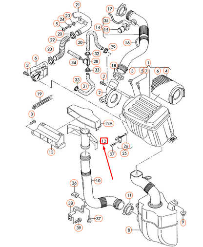 NEW AUDI A3 8P AIR INTAKE DUCT 1K08059629B9 ORIGINAL