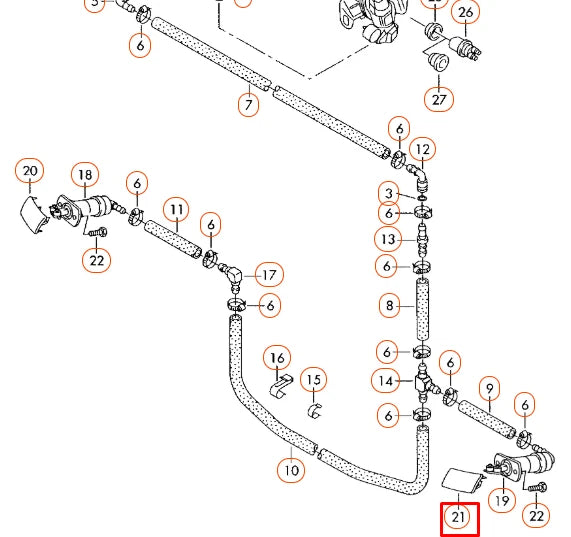 NEW AUDI A6 C6 LEFT HEAD LIGHT WASHER COVER CAP 4F0955275DGRU ORIGINAL