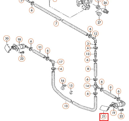 NEW AUDI A6 C6 LEFT HEAD LIGHT WASHER COVER CAP 4F0955275DGRU ORIGINAL