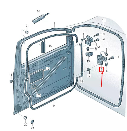 NEW VOLKSWAGEN CADDY 2K MK3 FRONT RIGHT DOOR LOWER HINGE 1T0831412C