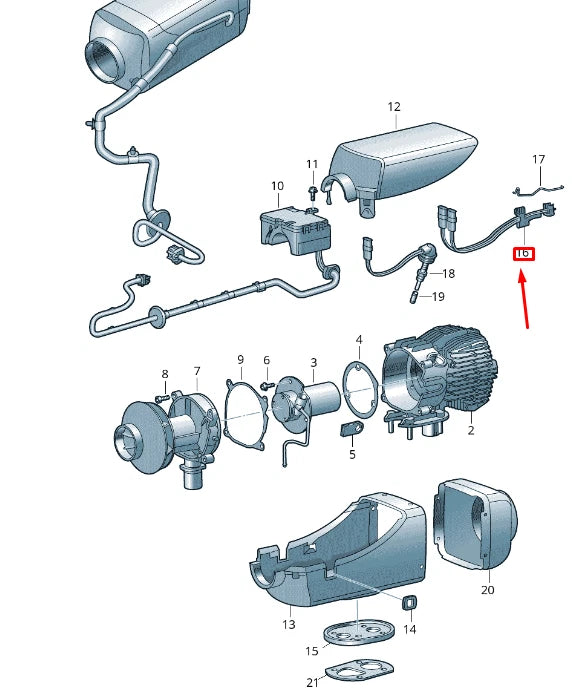 NEW VW TRANSPORTER VI T6 AUXILIARY HEATER TEMPERATURE SENSOR 7E0820541