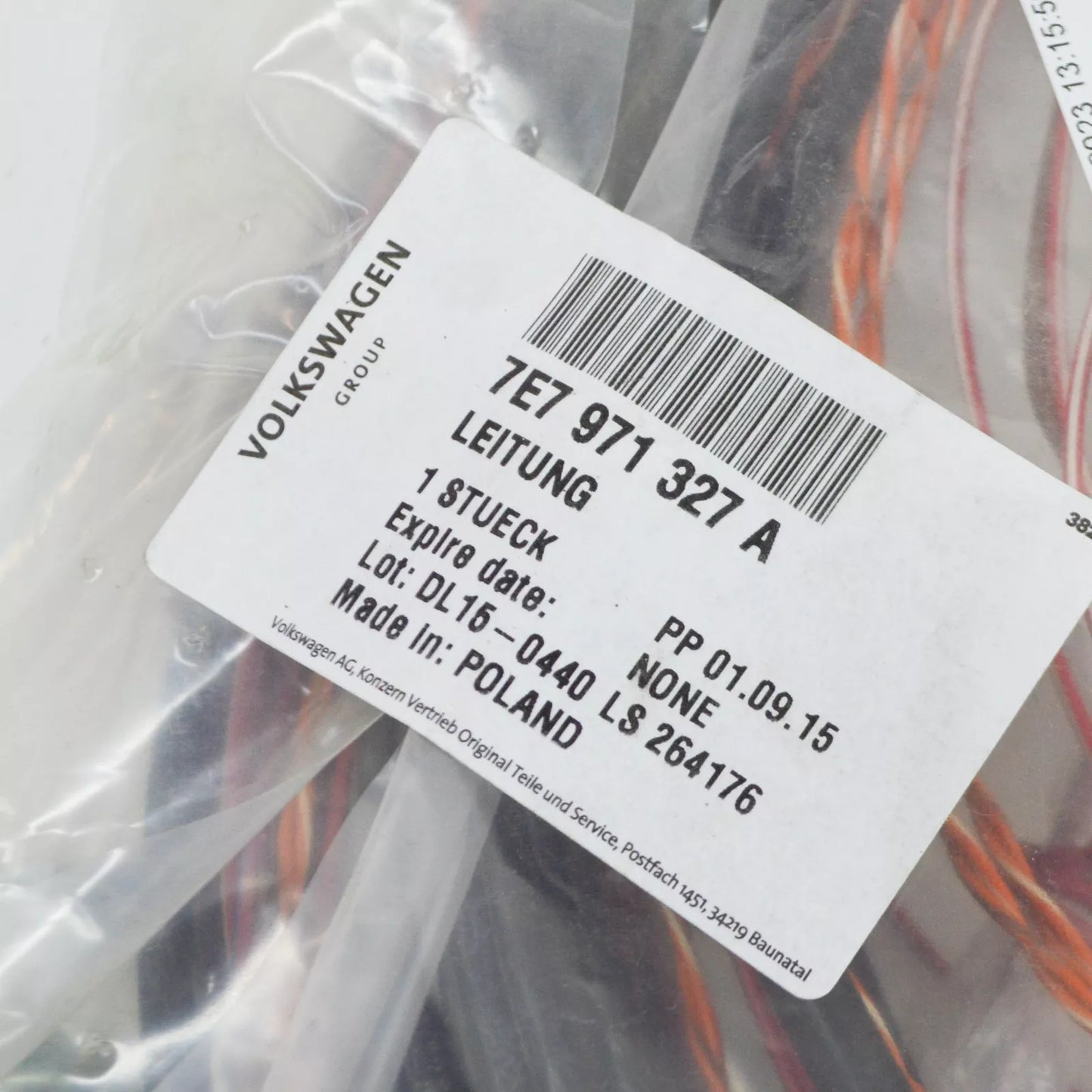 NEW VW TRANSPORTER T5 REVERSING CAMERA CONNECTING LINE RHD 7E7971327A ORIGINAL