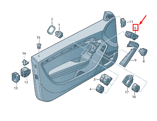 new audi a5 8t seat adjustment memory switch rhd 8t0959770v10 original
