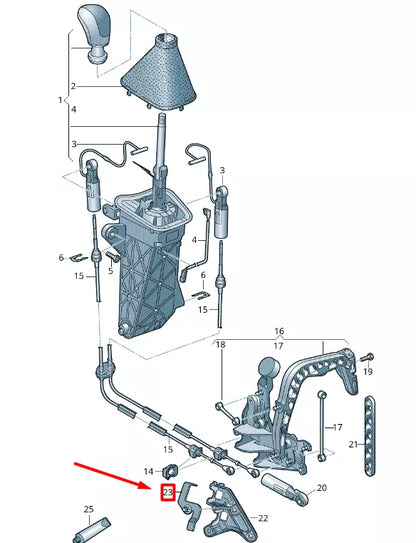 NEW VW CRAFTER 2F MK1 SELECTOR MECHANISM CABLE RETAINER 2E0802935