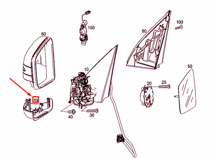 NEW MERCEDES-BENZ ML W166 FRONT LEFT DOOR MIRROR LOWER COVER A1668100315