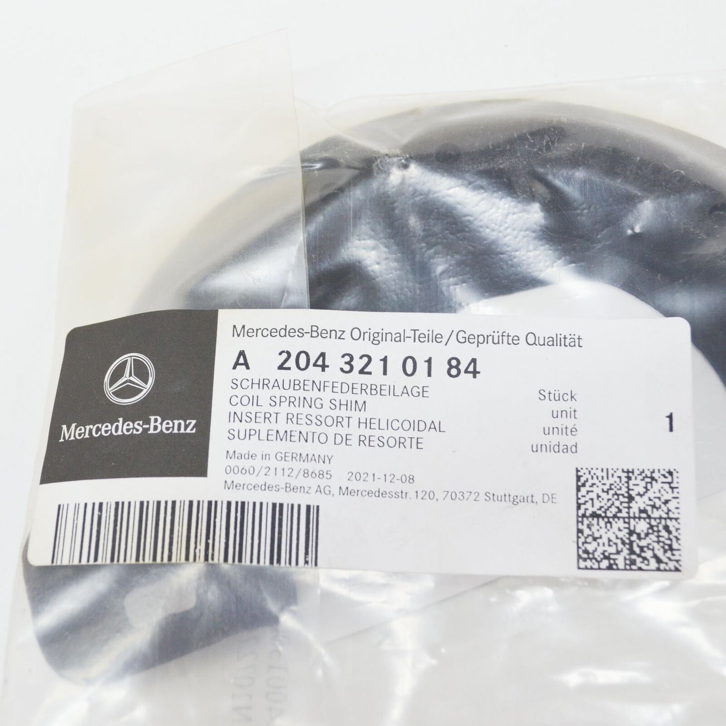 NEW MERCEDES-BENZ C W204 FRONT LOWER SPRING ISOLATOR SHIM A2043210184 ORIGINAL