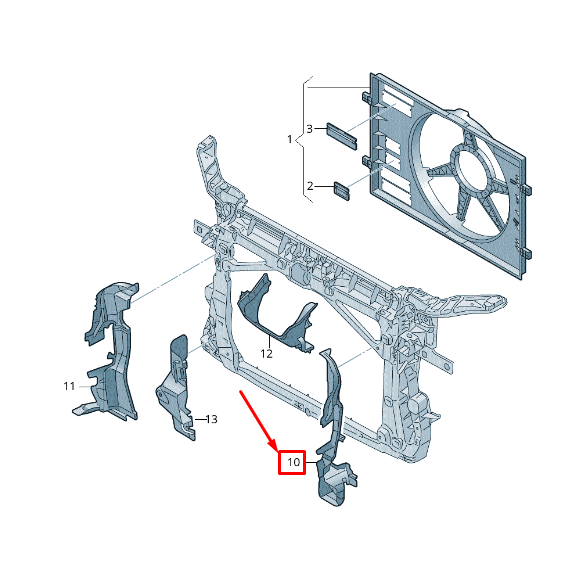 new audi a3 sportback 8v left engine air guide 8v0121283g original