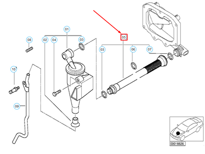 new bmw 5 e39 engine crankcase vent pipe 11151705301 1705301 original