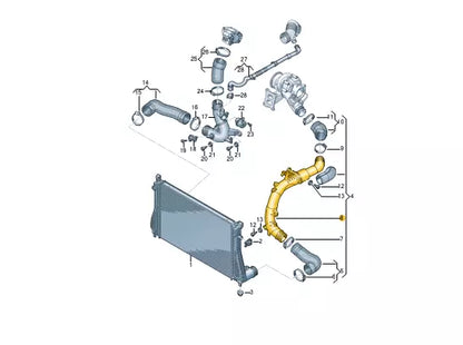NEW VOLKSWAGEN ARTEON 3H7 CHARGE AIR TUBE 5WA145840D ORIGINAL