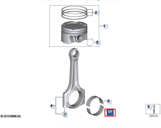 NEW BMW X1 F48 BEARING SHELL 11248516961 ORIGINAL