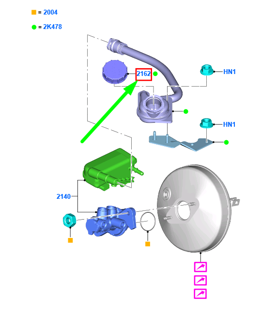 new ford tourneo courier brake fluid tank filler cap 1550277 original
