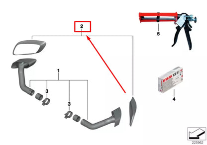 NEW BMW X5 E70 REAR BUMPER TRIM COVERS 51122167733 2167733 ORIGINAL