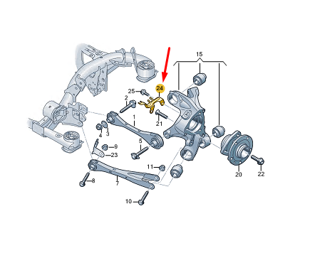 new skoda enyaq iv rear left cable guide 1ea615131g original