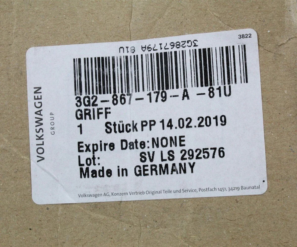 NEW VOLKSWAGEN ARTEON 3H7 FRONT LEFT DOOR PULL HANDLE RHD 3G2867179A4CR ORIGINAL