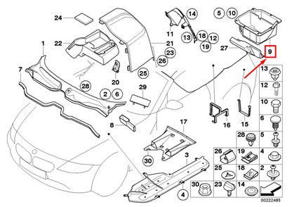 new bmw z4 e85 multifunctional trunk floor pan 7016956 51717016956 original