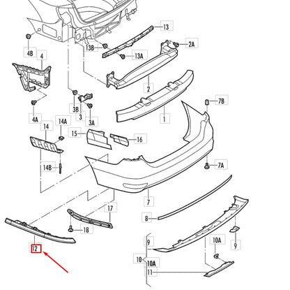 NEW VOLKSWAGEN JETTA A6 REAR BUMPER LEFT SIDE PANEL COVER 5C68546899B9